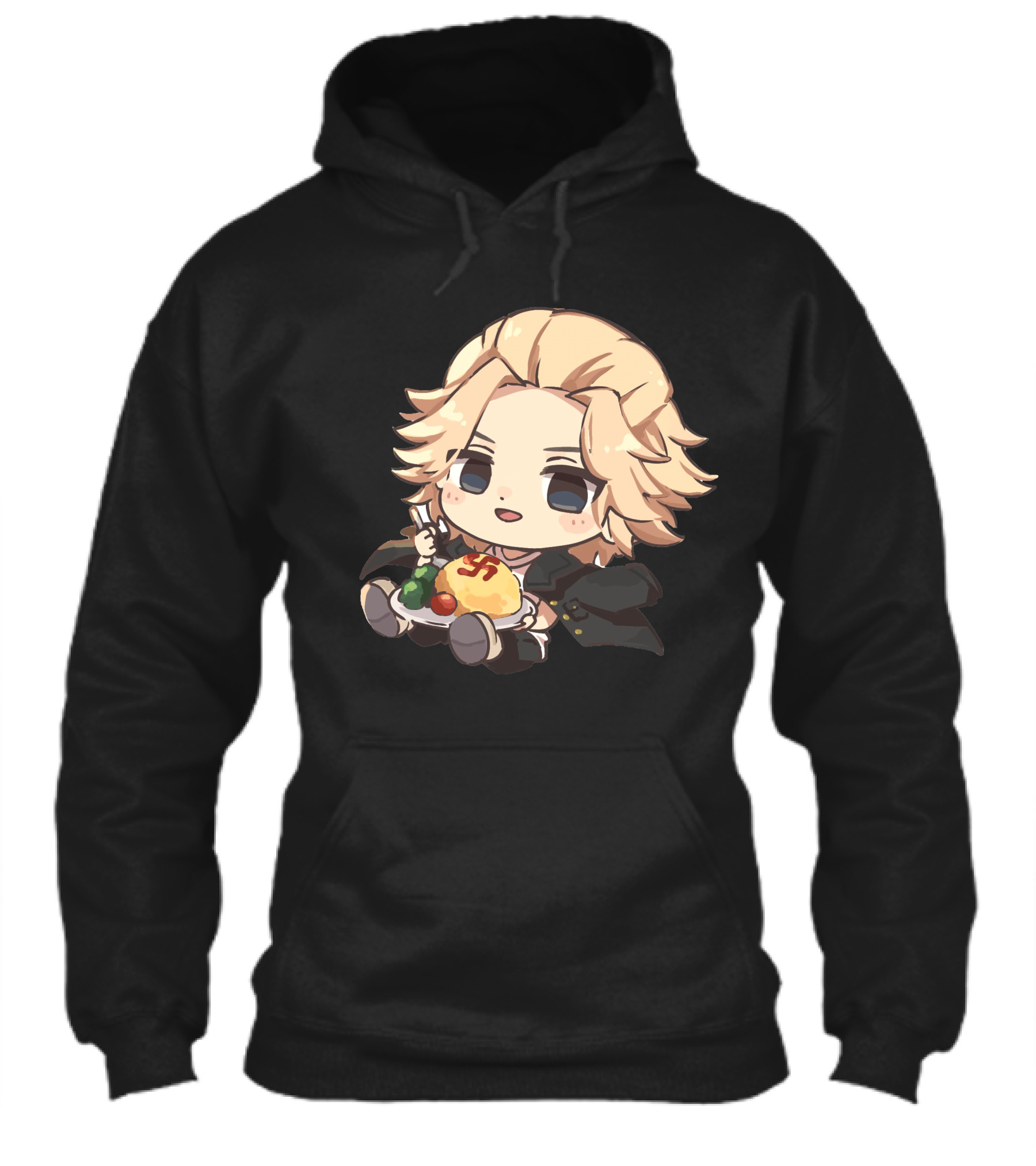 Mikey Holding Omurice Dish Tokyo Revengers Chibi Character Shirt