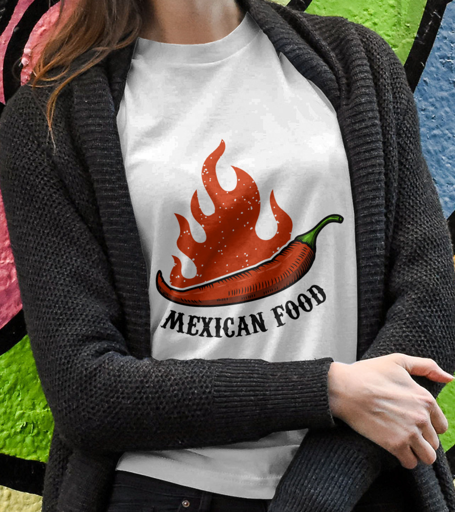 Mexican Food Spicy Chili Pepper Flame Shirt