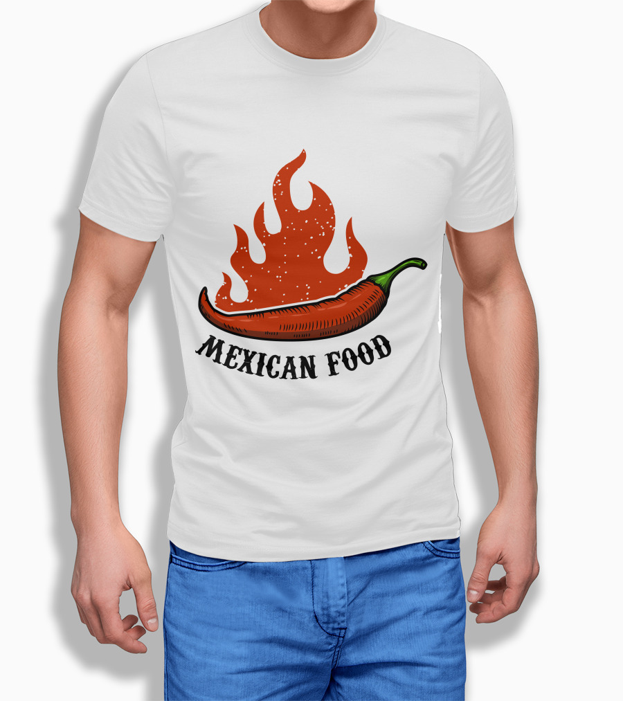 Mexican Food Spicy Chili Pepper Flame Shirt