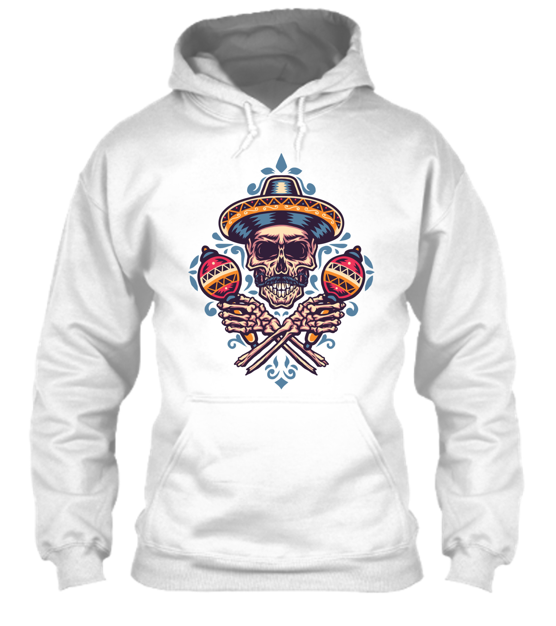 Sombrero Skull With Maracas Mexican Shirt