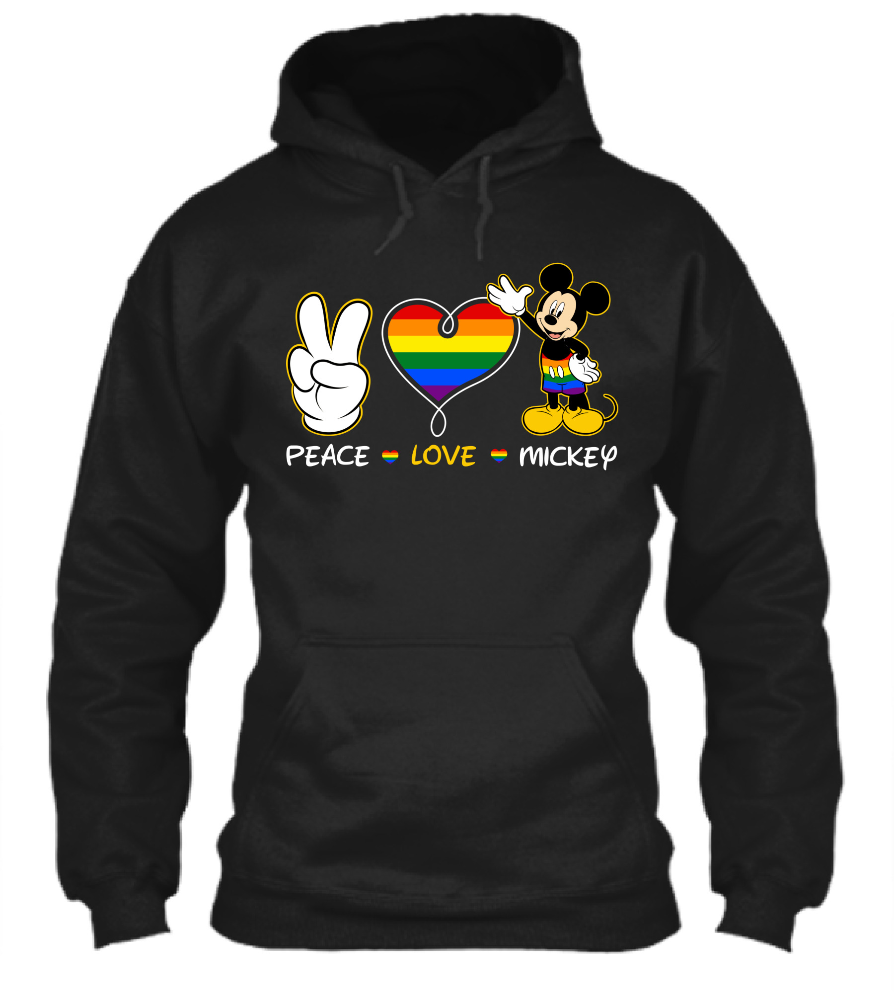 Peace Love Mickey Rainbow Pride Shirt