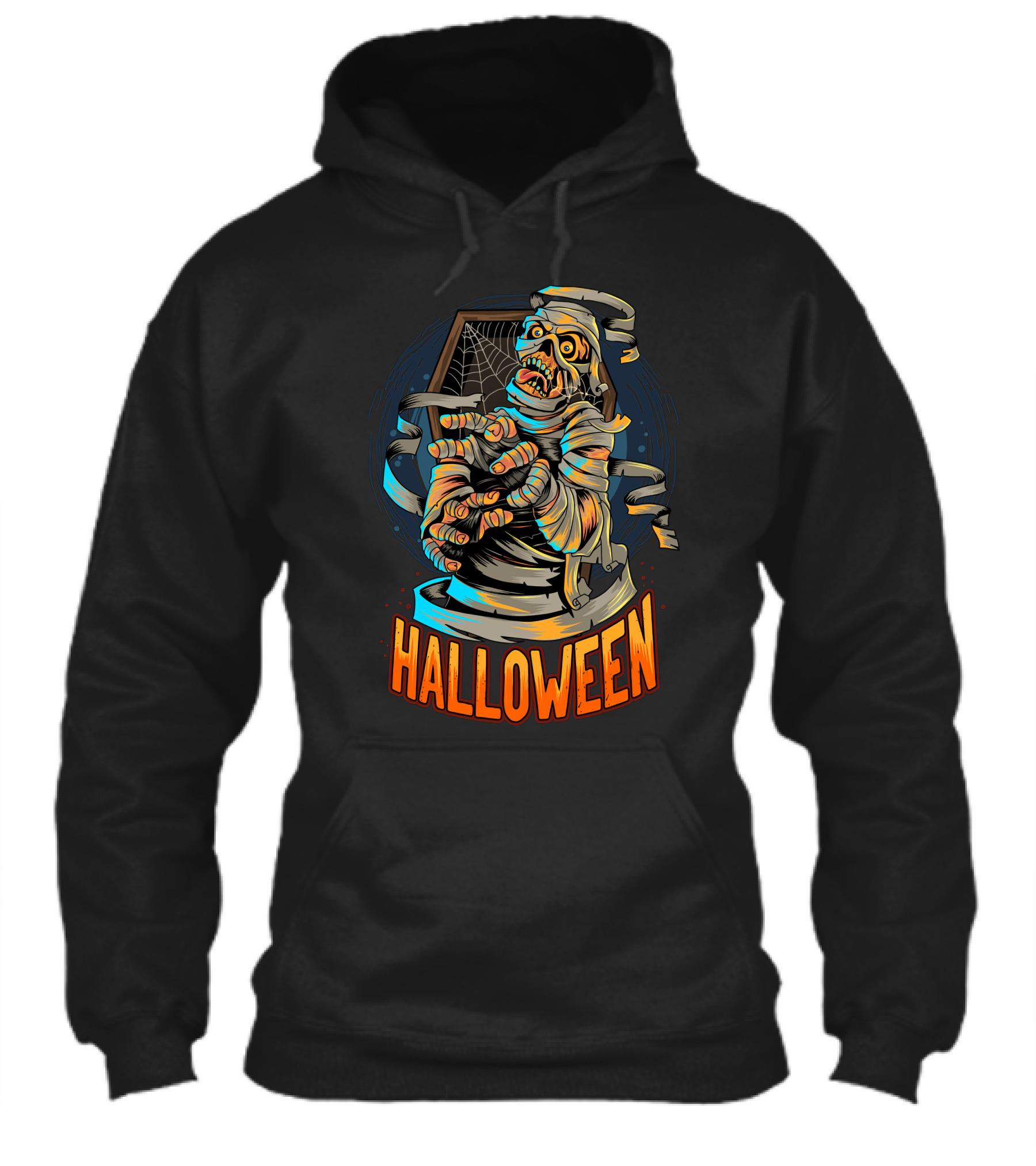 Halloween Scary Mummy With Web And Coffin Shirt