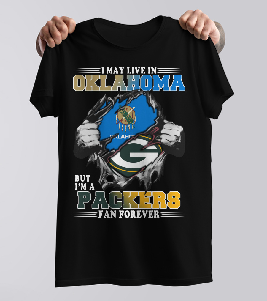 I May Live In N Carolina But Im A Packers Fan Forever Shirt