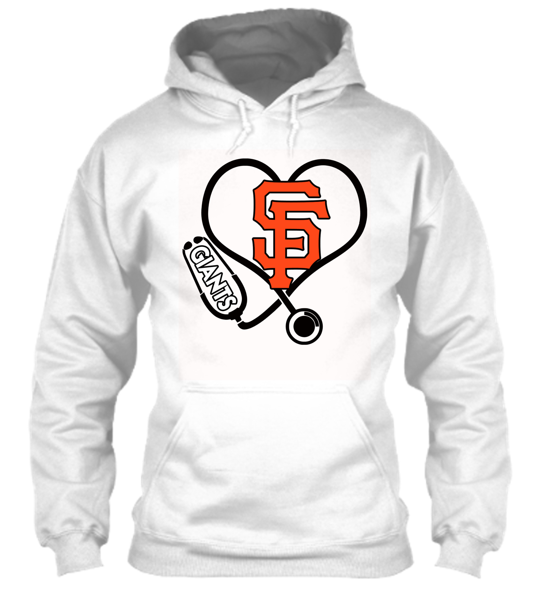 San Francisco Giants Nurse Love Heart Stethoscope Shirt