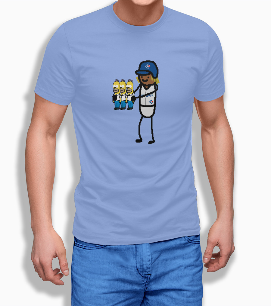 Toronto Blue Jays Vladimir Guerrero Jr Holding Cartoon Characters And Three Homers Shirt