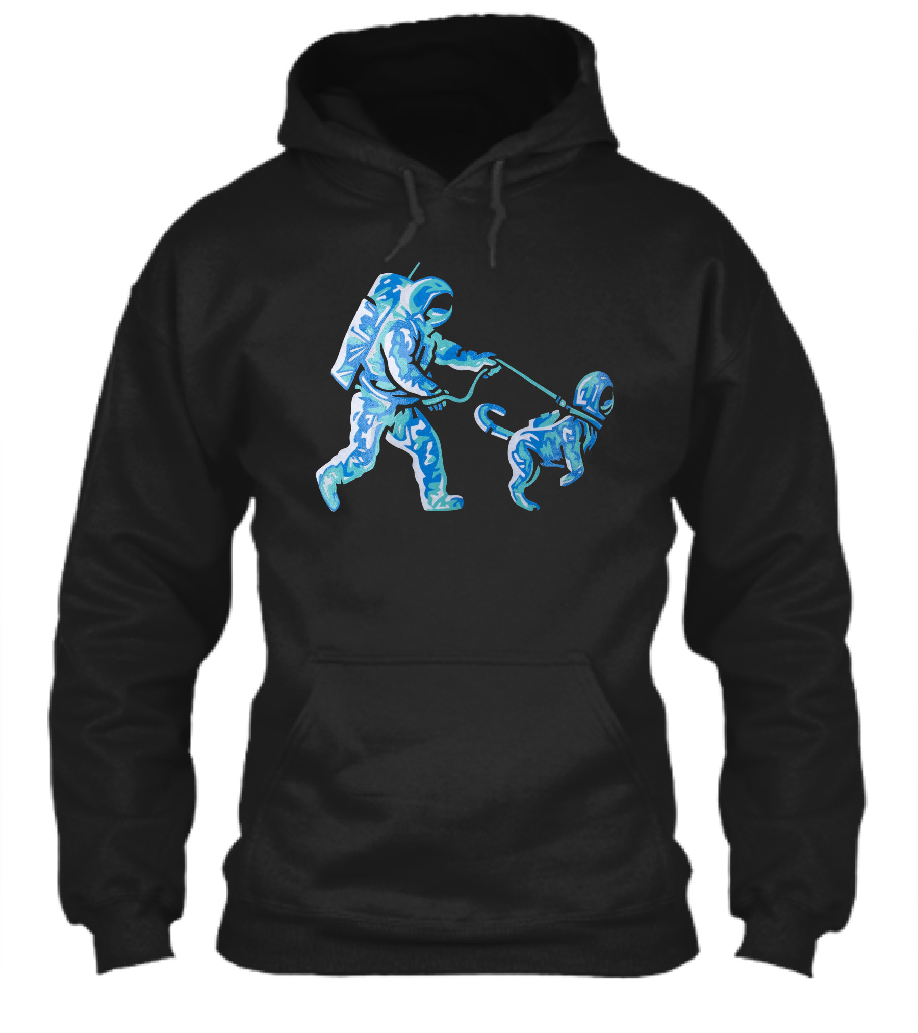 Merch Moon Man Walking Dog In Neon Shirt