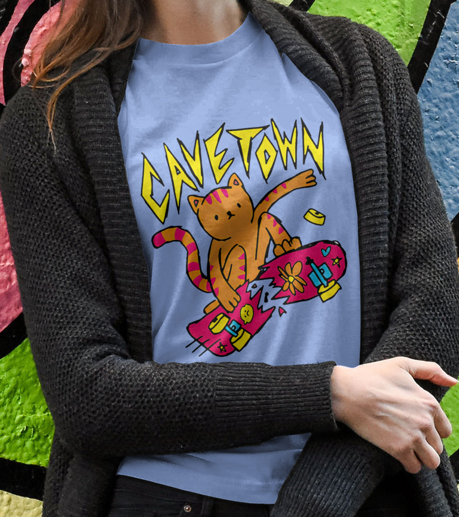 Cavetown Cat Skateboard Fun Shirt