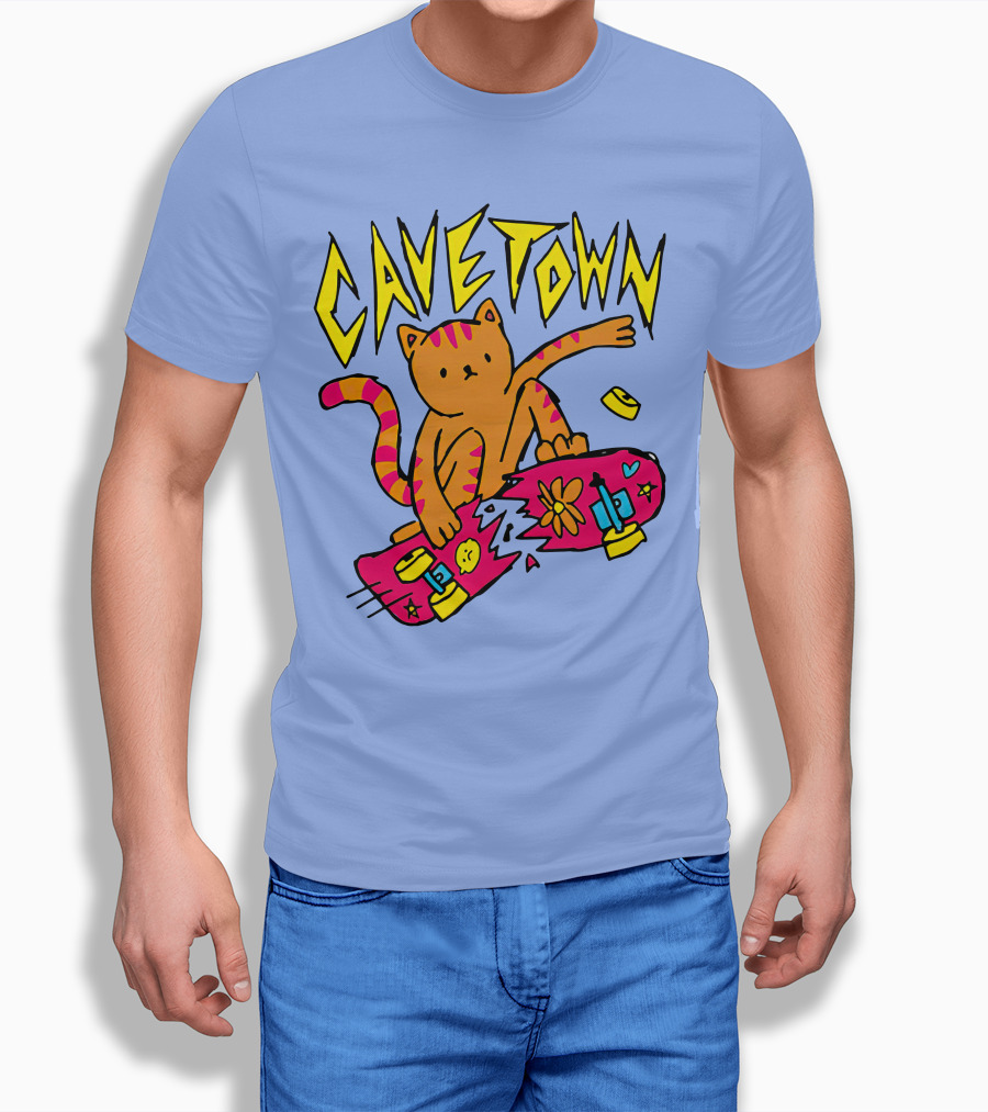 Cavetown Cat Skateboard Fun Shirt