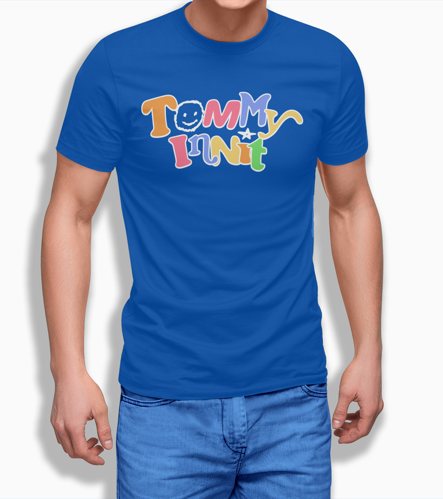 Tommyinnit Colorful Text Design With Smiley Face And Star Shirt