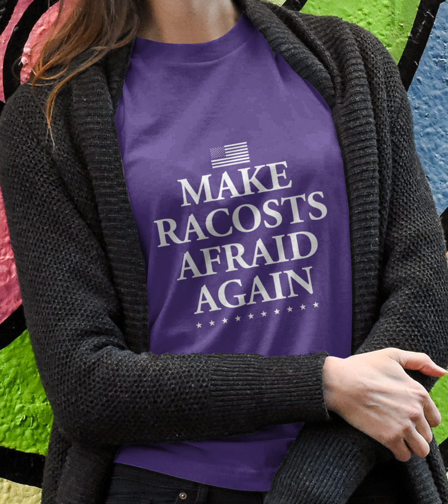Make Racosts Afraid Again American Flag Stars Shirt