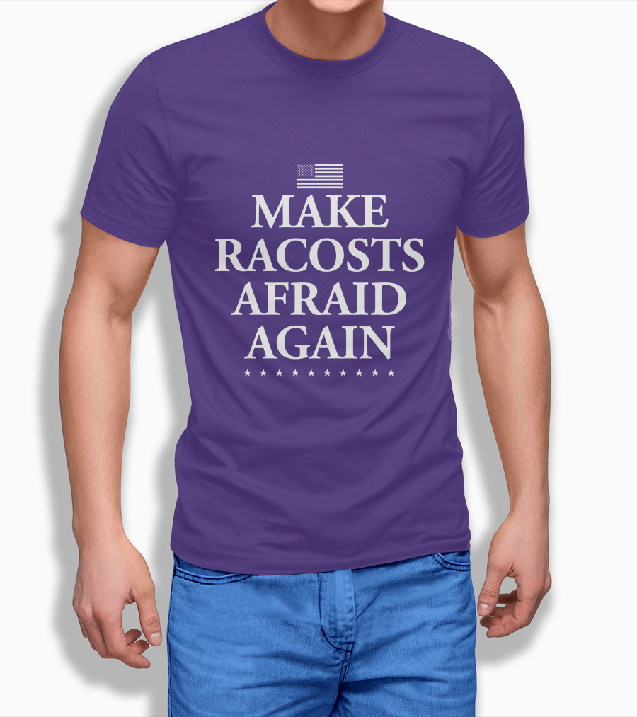 Make Racosts Afraid Again American Flag Stars Shirt