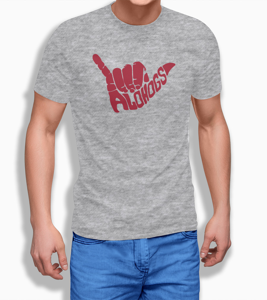 Shaka Hand Gesture With Alohogs Text Shirt