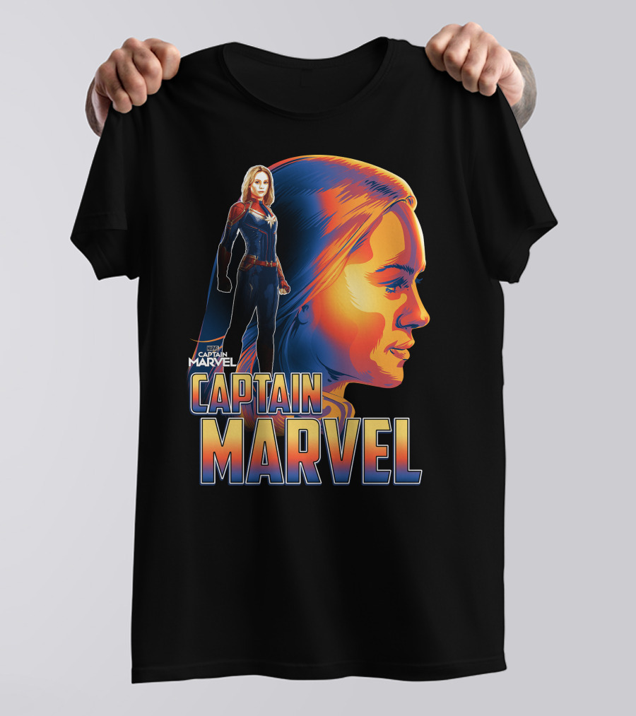 Marvel Captain Marvel Bold Tie Dye Movie Shirt