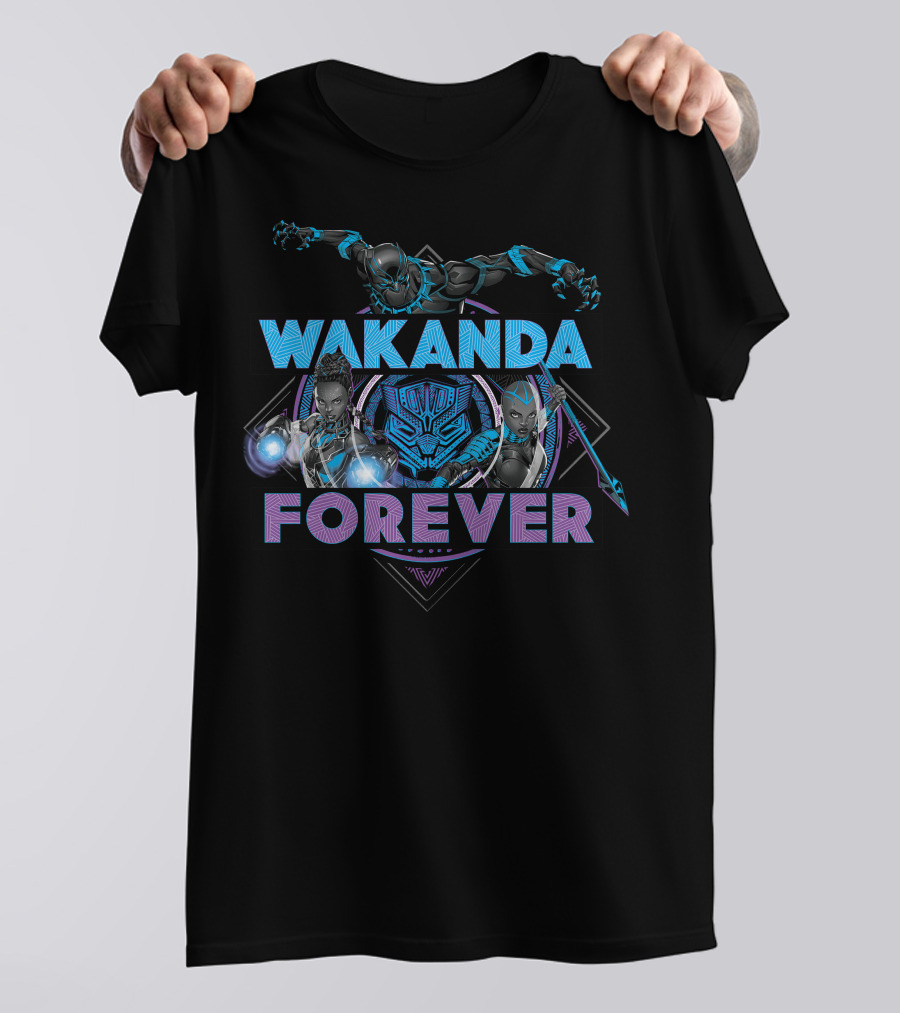 Marvel Black Panther Wakanda Forever Geometric Triangle Shirt