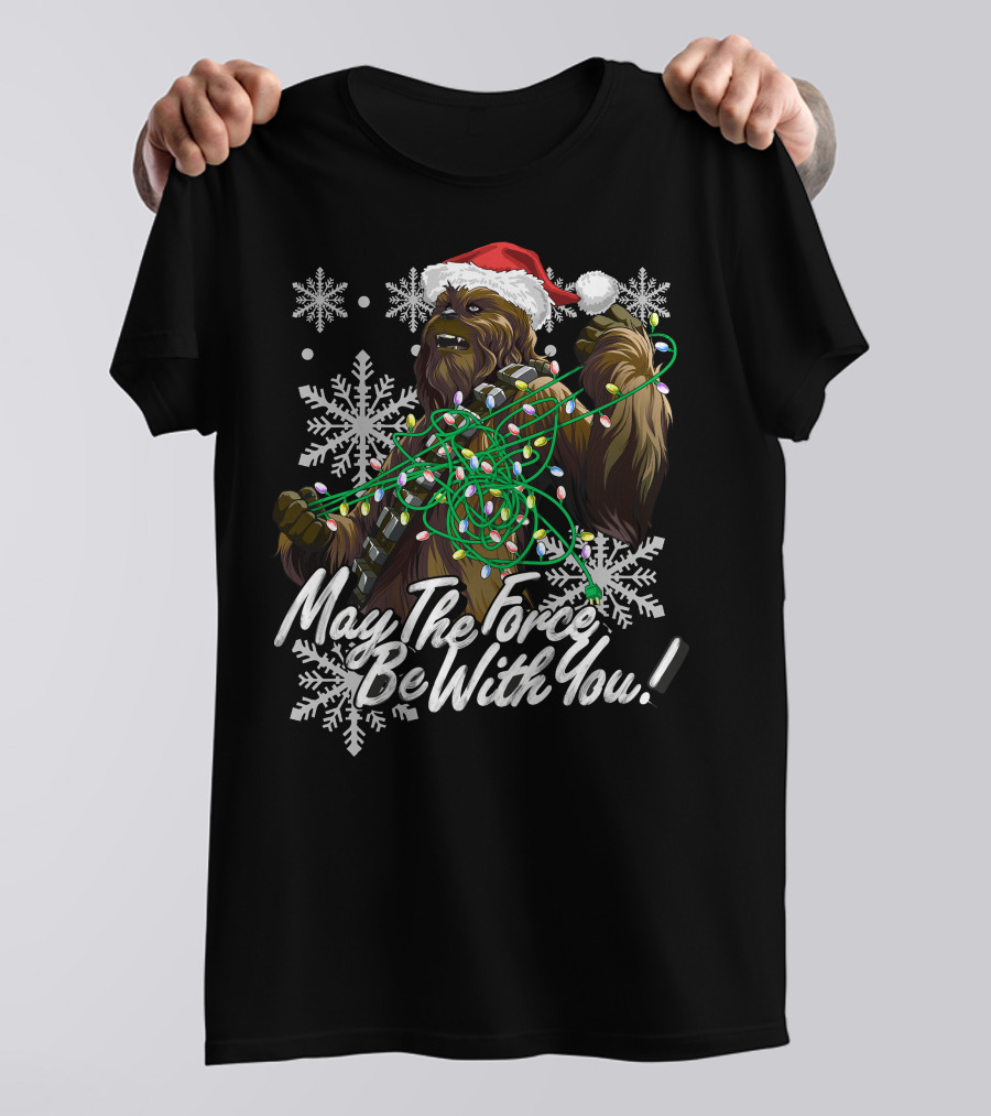 Chewbacca In Santa Hat Star Wars Holiday Shirt