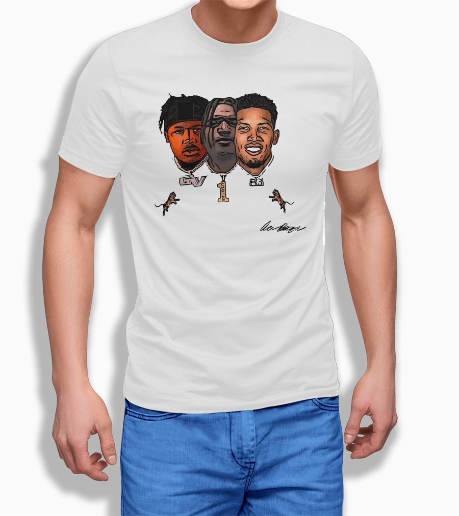 Jamarr Chase Gv Tiger Trio Football Shirt
