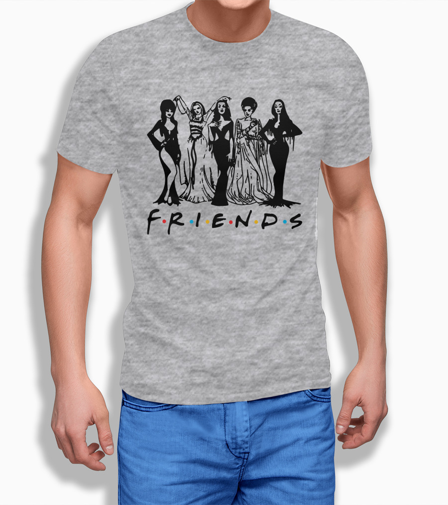 Horror Friends Squad Gothic Icons In Classic Tv Show Shirt