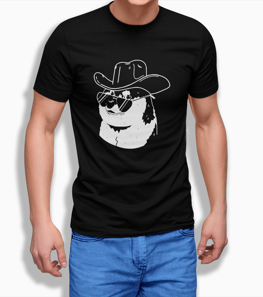 Elon Musk Dogecoin Cowboy Hat Sunglasses Shiba Inu Shirt