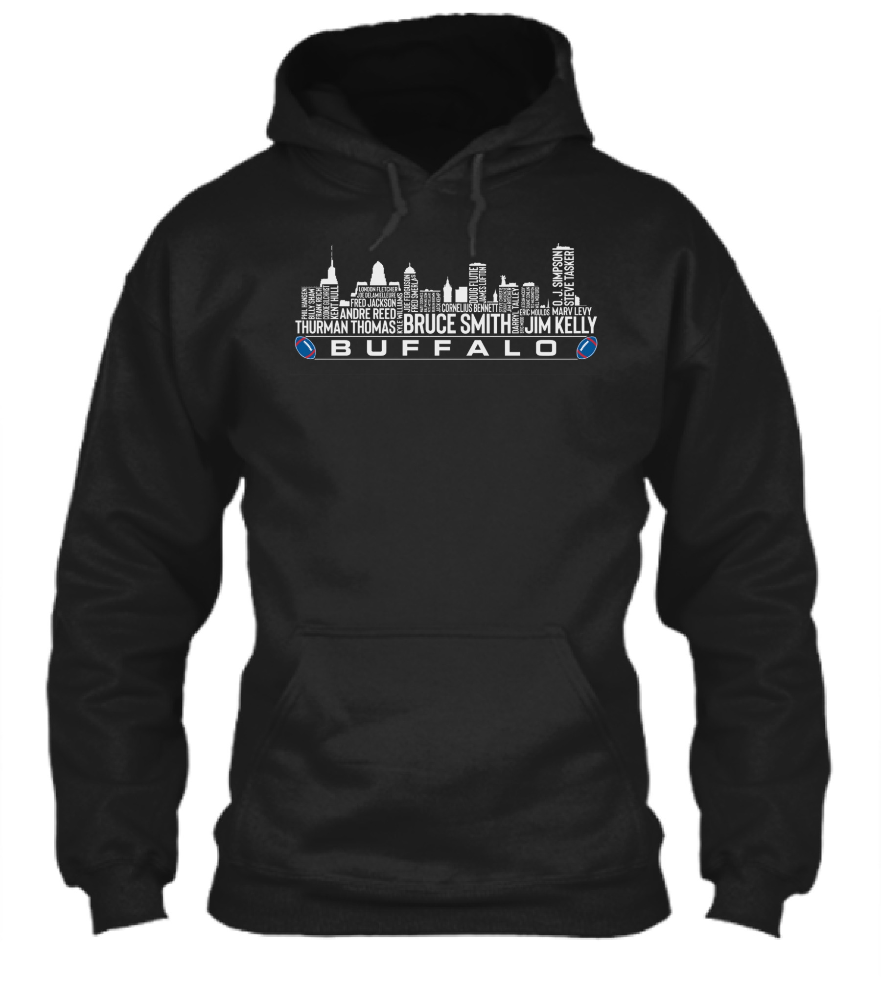 Buf 16 Bruce Smith Jim Kelly Buffalo Skyline Shirt