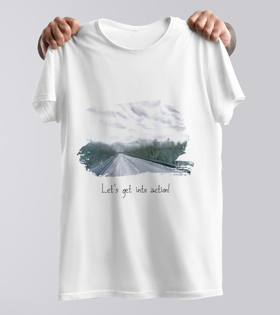 Mountains Moon Night Scene With Trees And Clouds Shirt