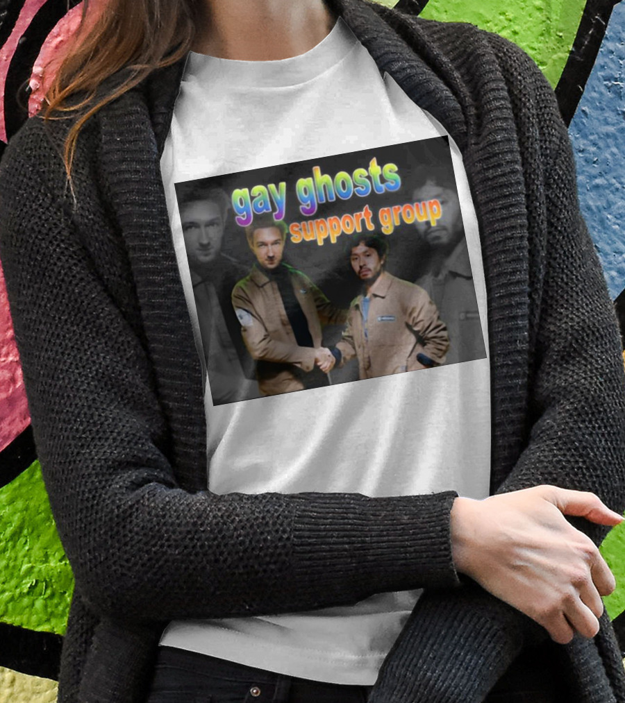 Gay Ghosts Support Group Paranormal Shaking Hands Wardrobe Shirt