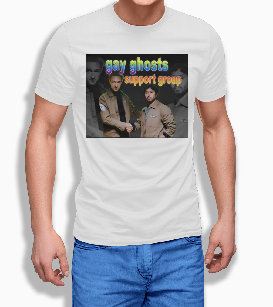 Gay Ghosts Support Group Paranormal Shaking Hands Wardrobe Shirt