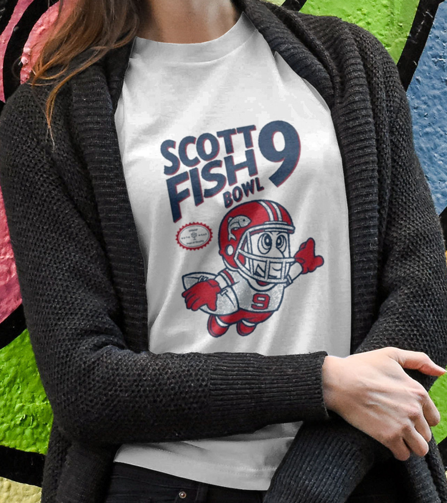 Scott Fish Bowl 9 Football Player Mascot Shirt