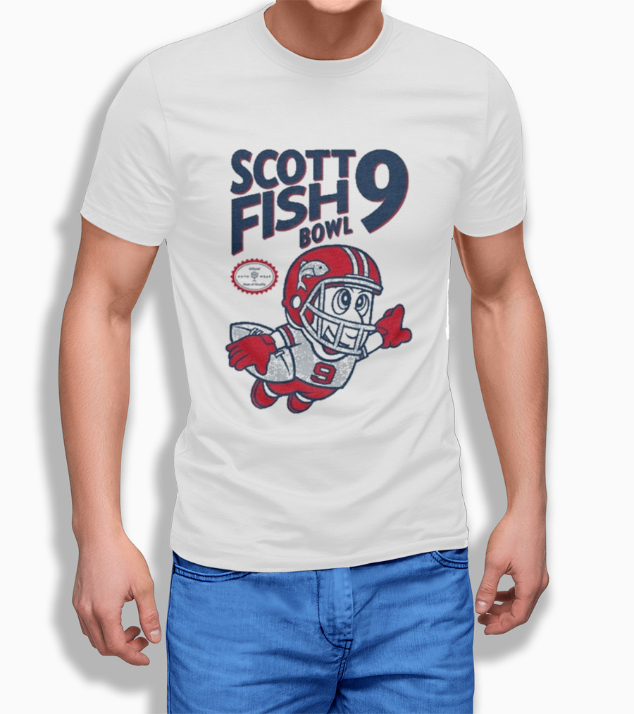 Scott Fish Bowl 9 Football Player Mascot Shirt