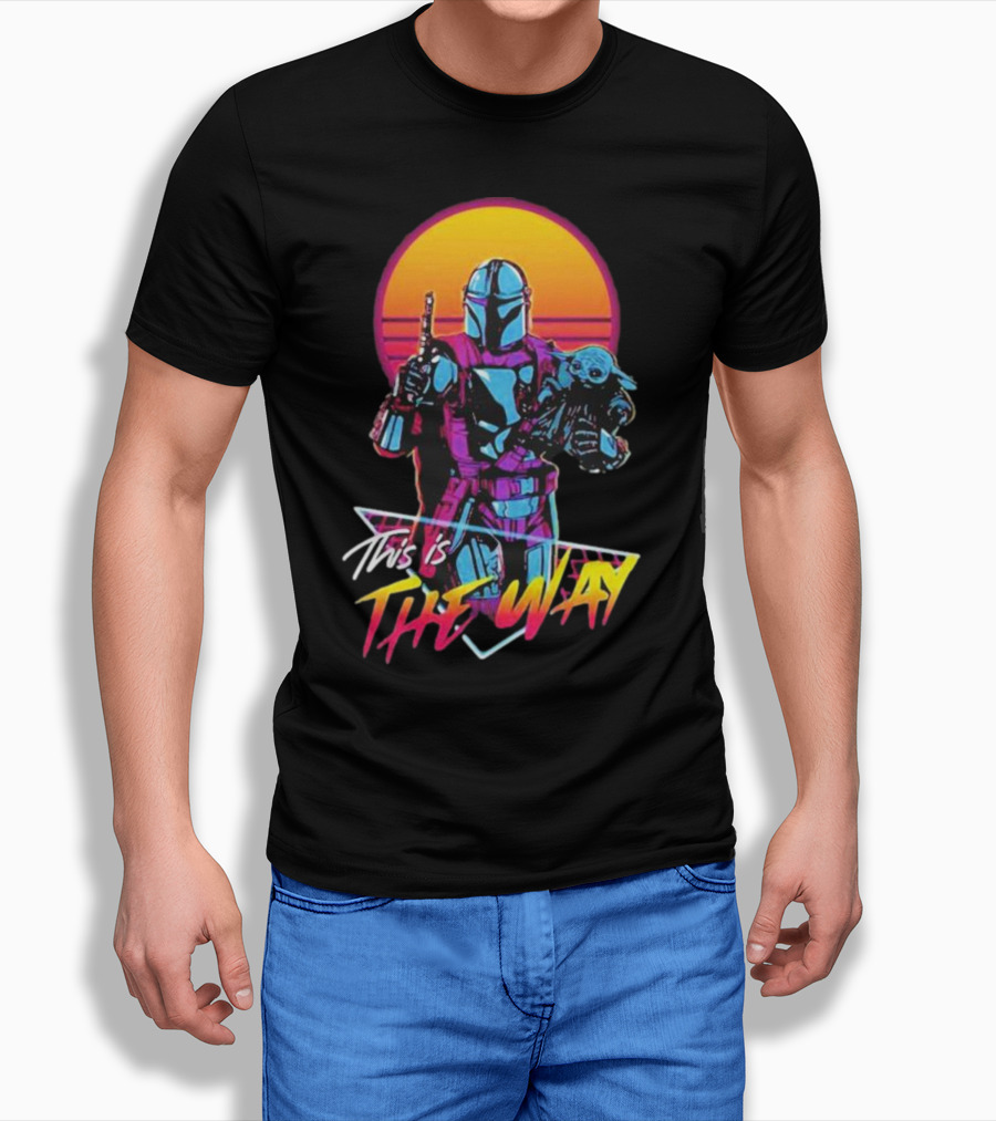 This Is The Way Star Wars The Mandalorian Vintage Retro Sunset Shirt