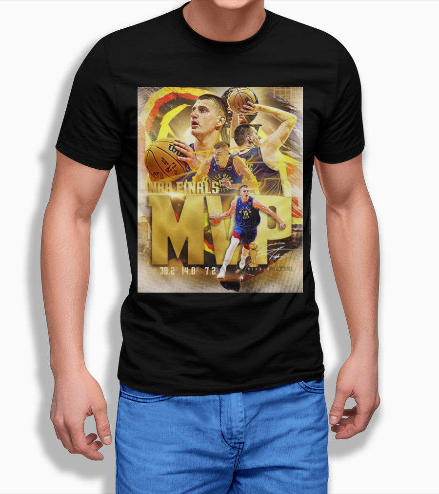 Nikola Jokici Nba Finals Mvp Champion 302 140 72 Stats Signature Jersey Shirt