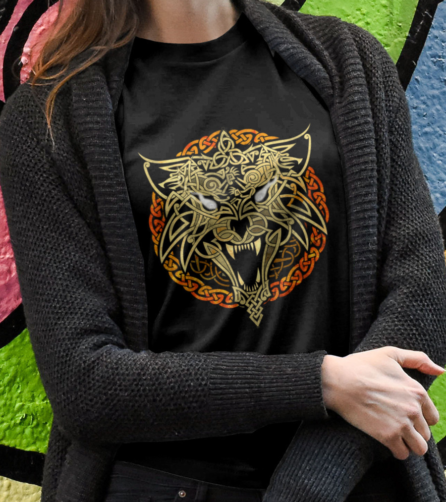 Wolf Fenrir Celtic Knotwork Intricate Symbolism Shirt