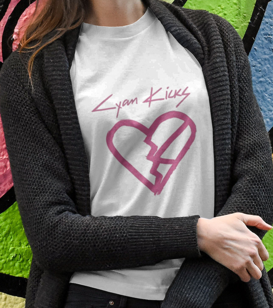 Cyan Kicks Broken Heart Mockup Shirt