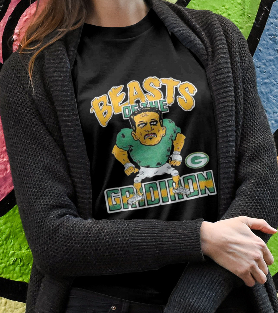 Beasts Of The Gridiron Green Bay Packers Player Caricature Shirt
