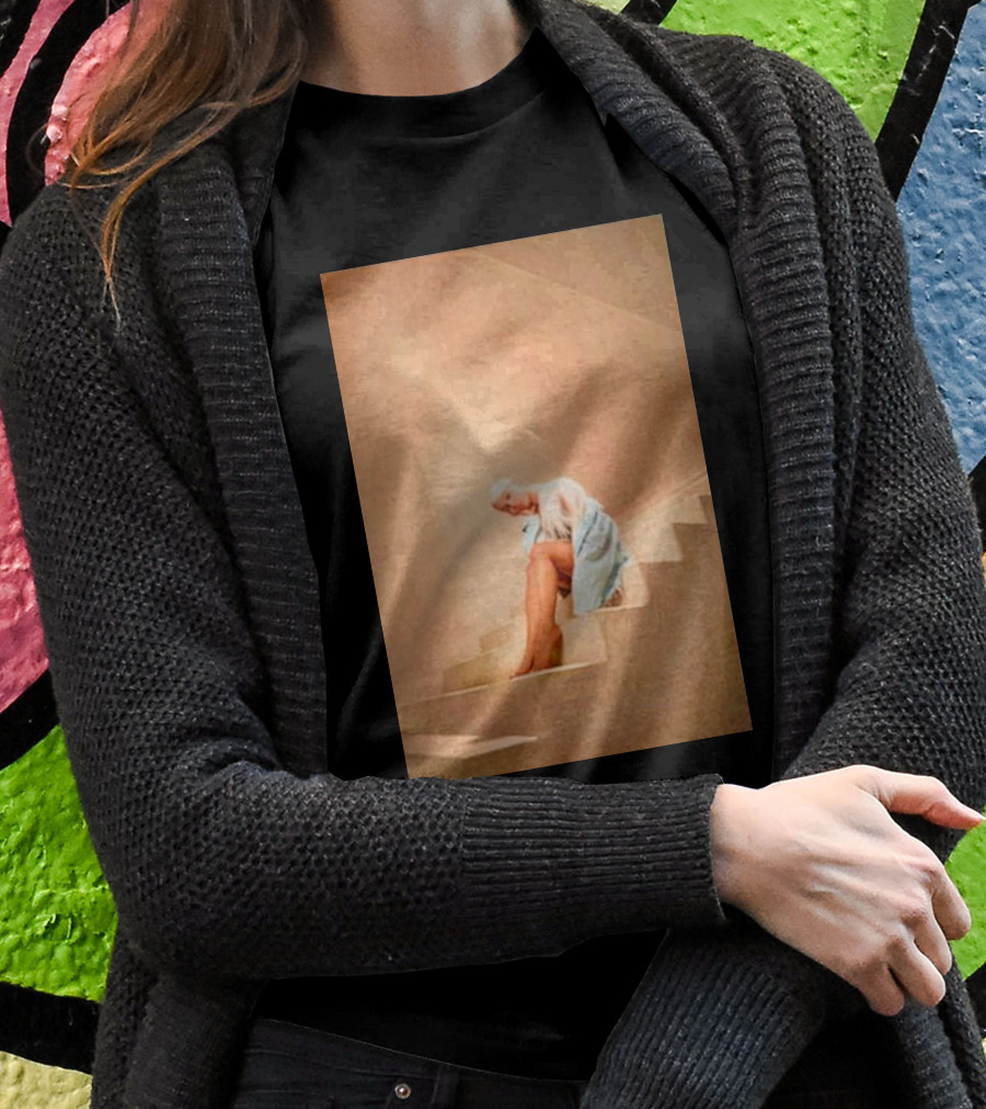 Ariana Grande Staircase Poster Style Sitting On Steps Shirt