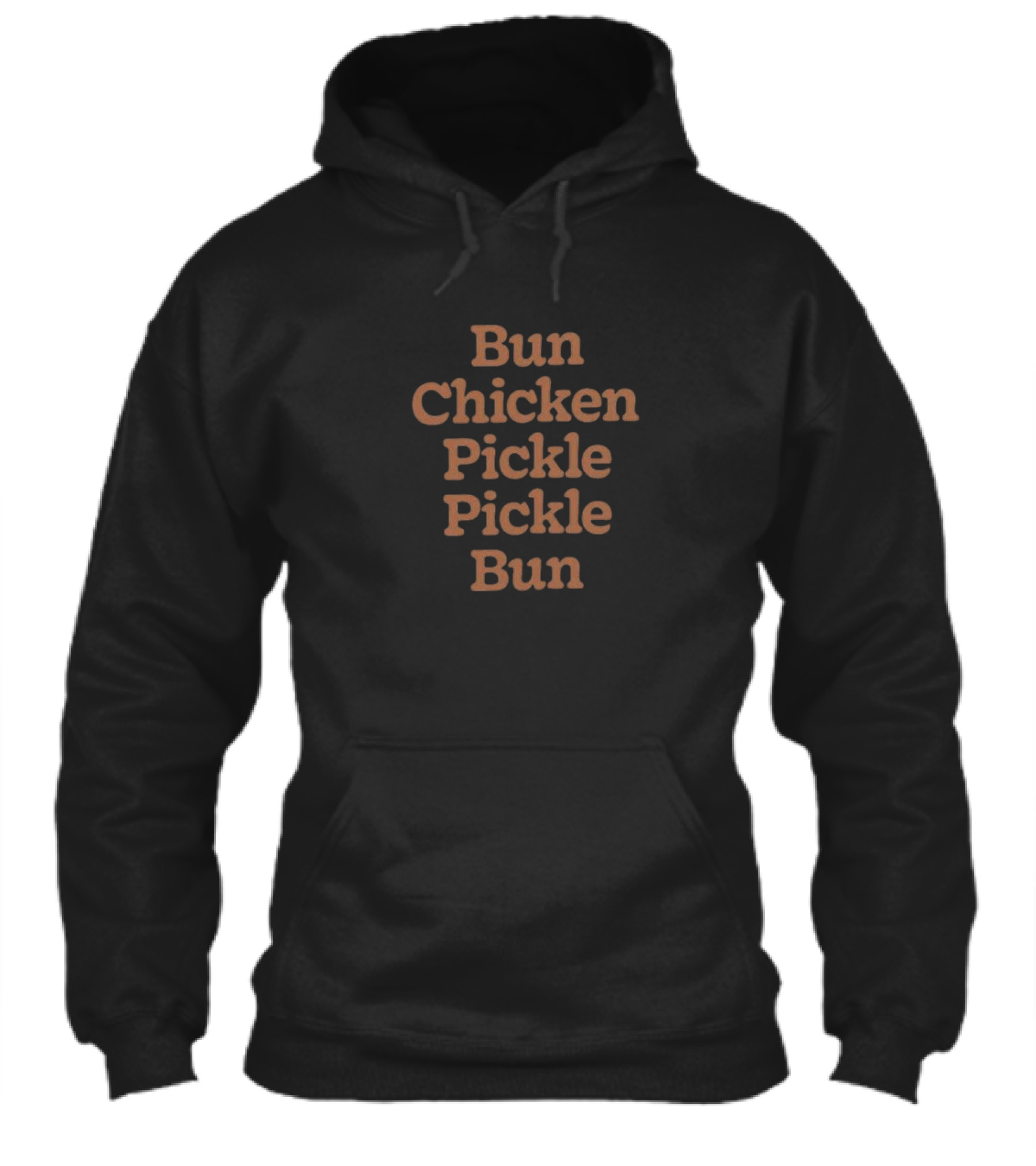 Bun Chicken Pickle Pickle Bun Stacked Text Shirt