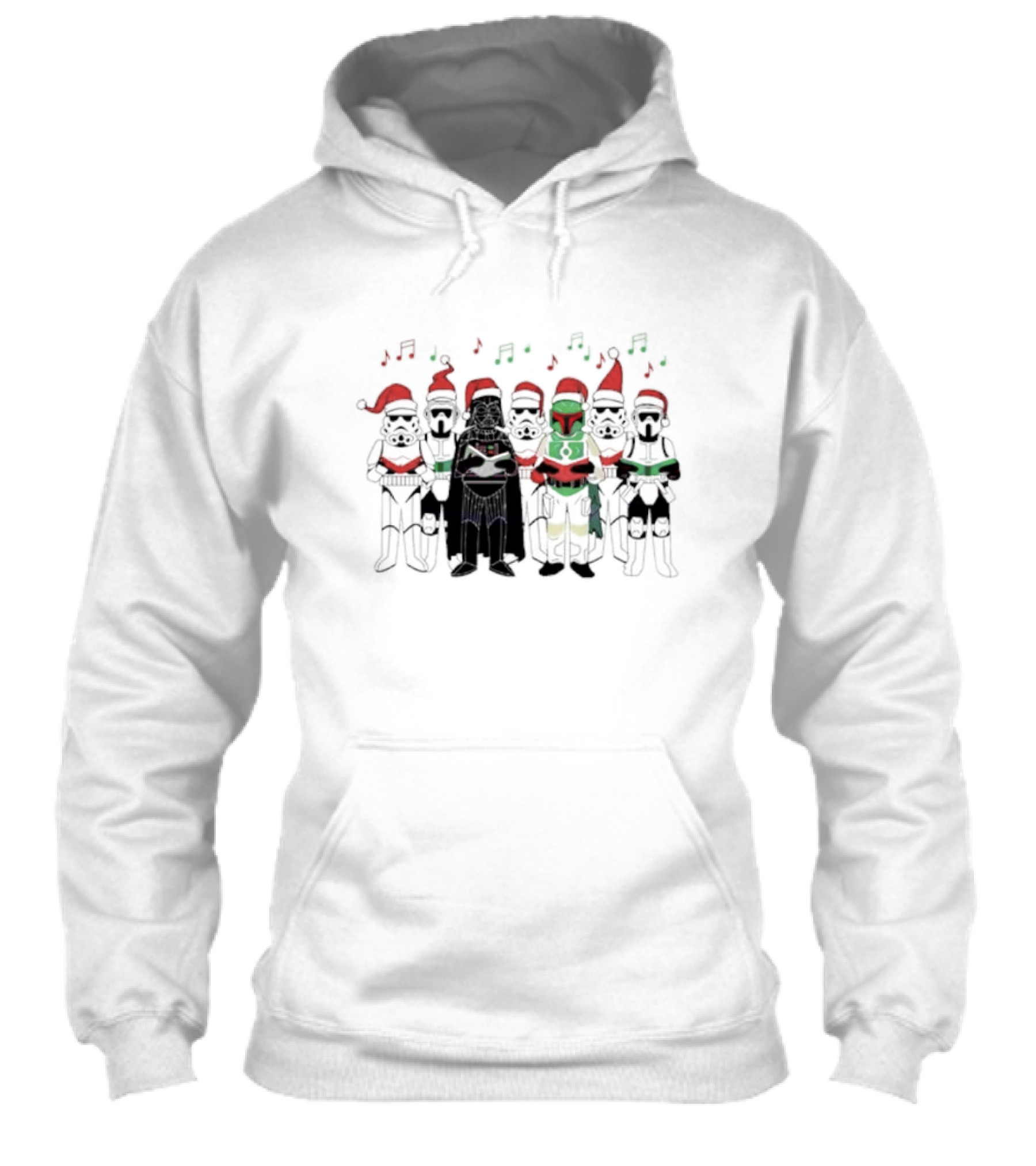 Star Wars Characters Santa Hats Singing Christmas Carols Shirt