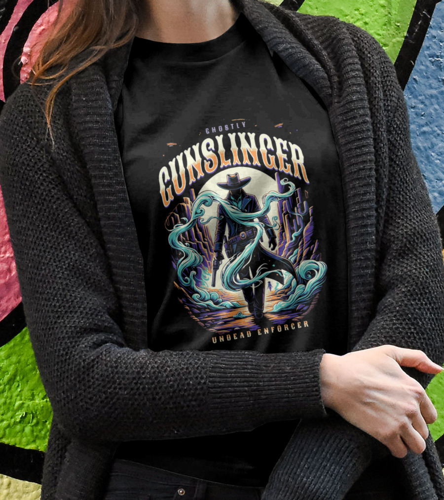 Ghostly Gunslinger Undead Enforcer Shirt