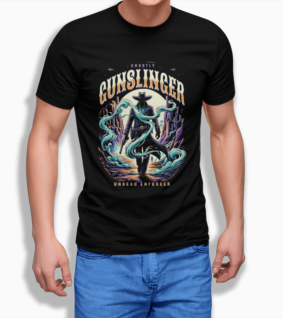 Ghostly Gunslinger Undead Enforcer Shirt