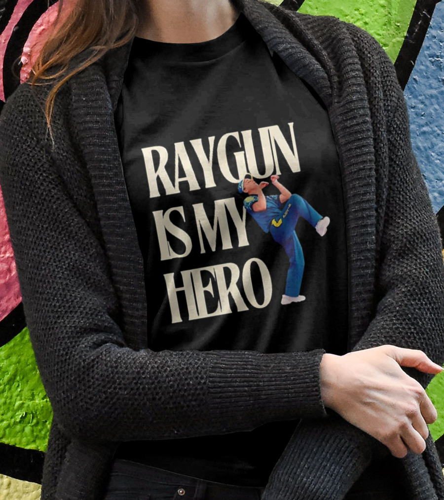 Raygun Is My Hero Pitching Pose Shirt