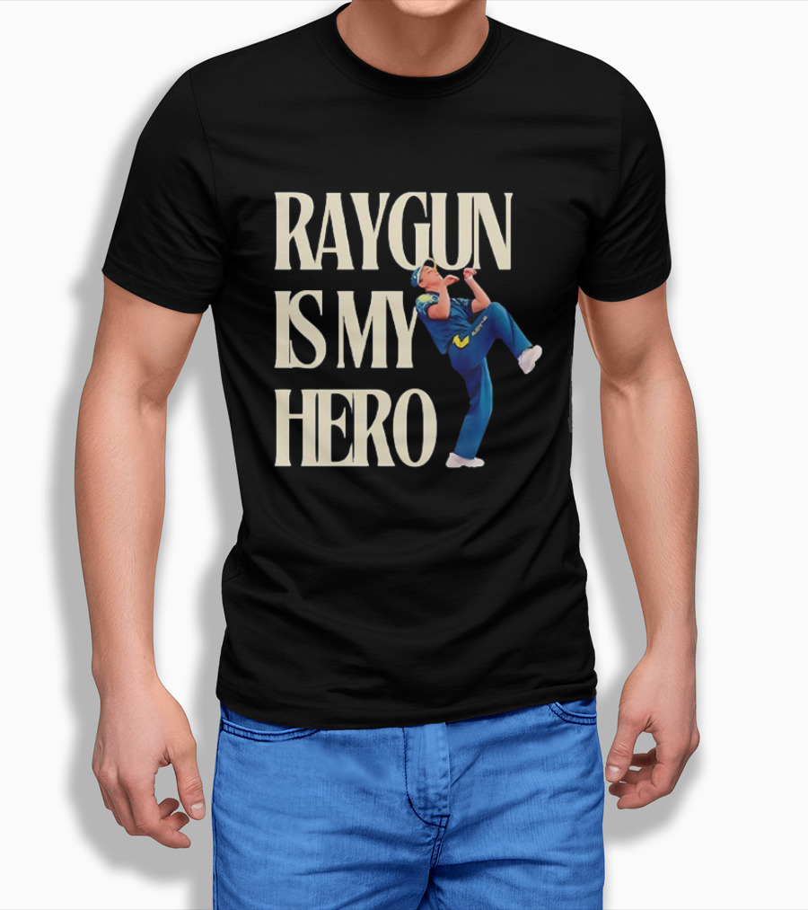Raygun Is My Hero Pitching Pose Shirt