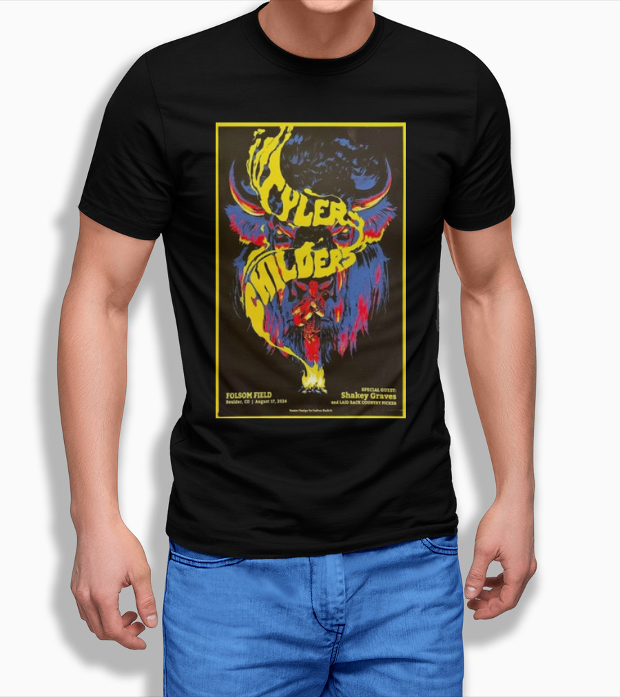 Tyler Childers Folsom Field Boulder Co August 17 2024 Special Guest Shakey Graves Shirt