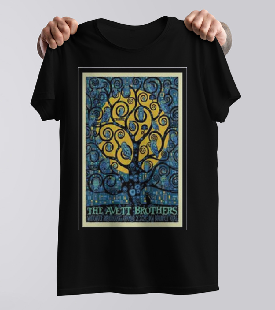 The Avett Brothers Whitewater Amphitheater September 21 2024 New Braunfels Tx Tour Poster Design Tree Motif Shirt