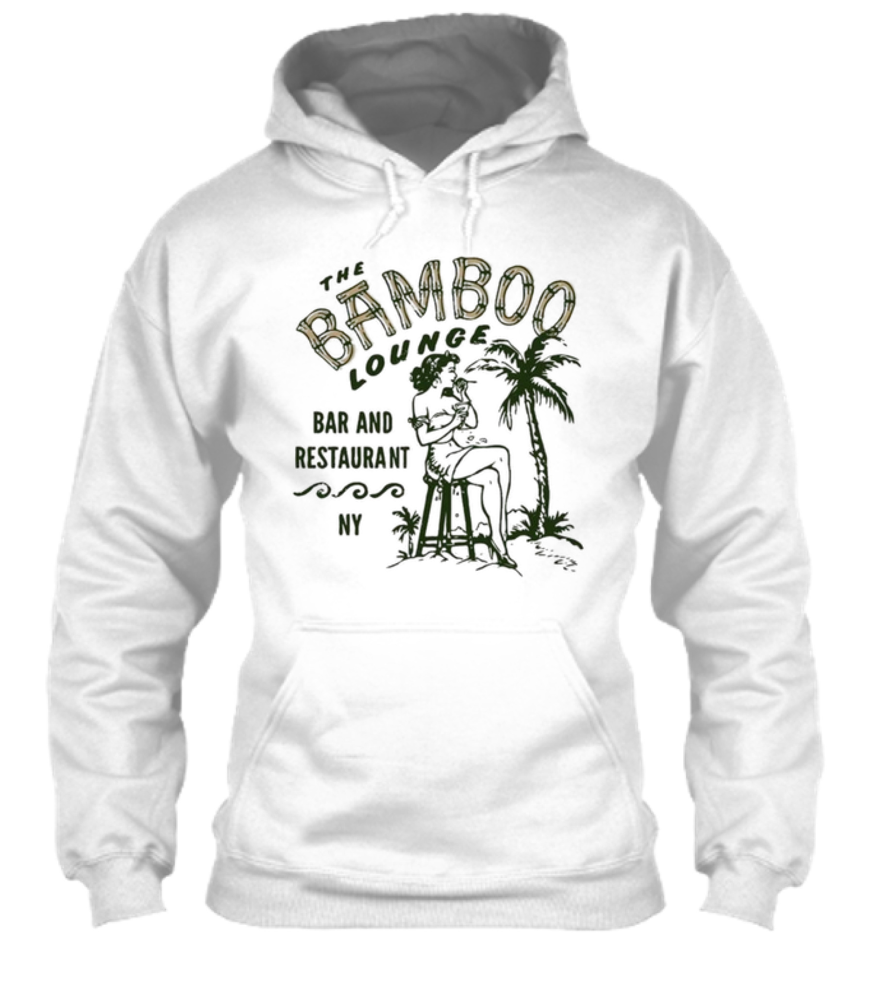 The Bamboo Lounge Ny Bar Restaurant Vintage Tropical Scene Shirt