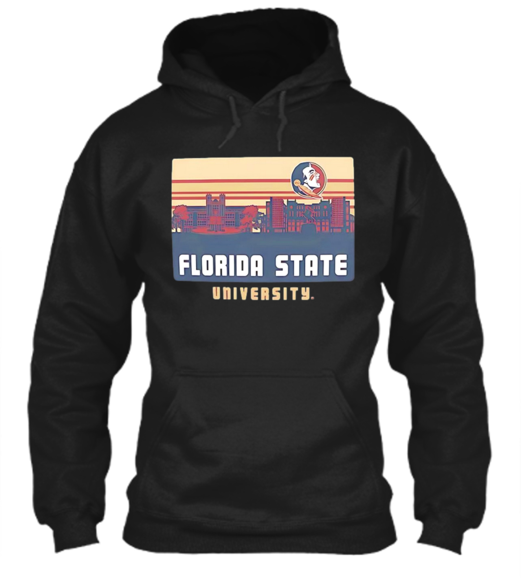 Florida State University Seminoles Campus Skyline Retro Shirt