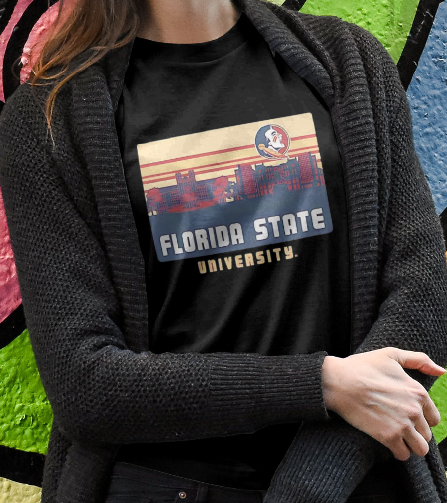 Florida State University Seminoles Campus Skyline Retro Shirt