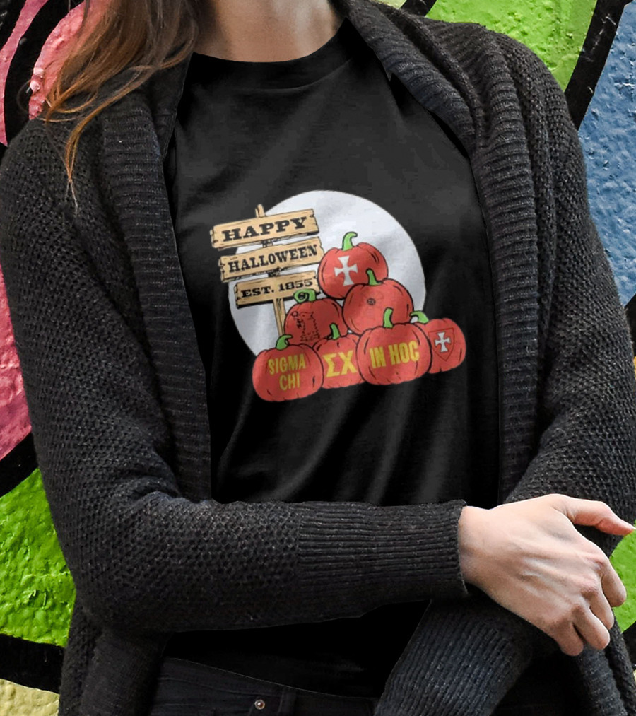 Happy Halloween 2024 Sigma Chi Ii In Hoc Est 1855 Shirt