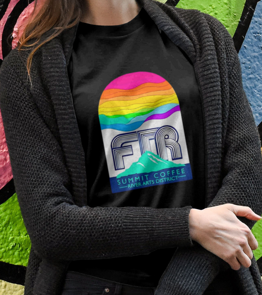 Summit Coffee River Arts District Ftr Rainbow Arch Mountain Available Until October 31St Shirt