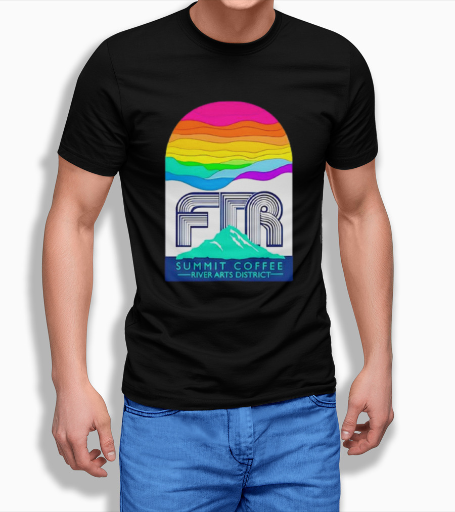 Summit Coffee River Arts District Ftr Rainbow Arch Mountain Available Until October 31St Shirt