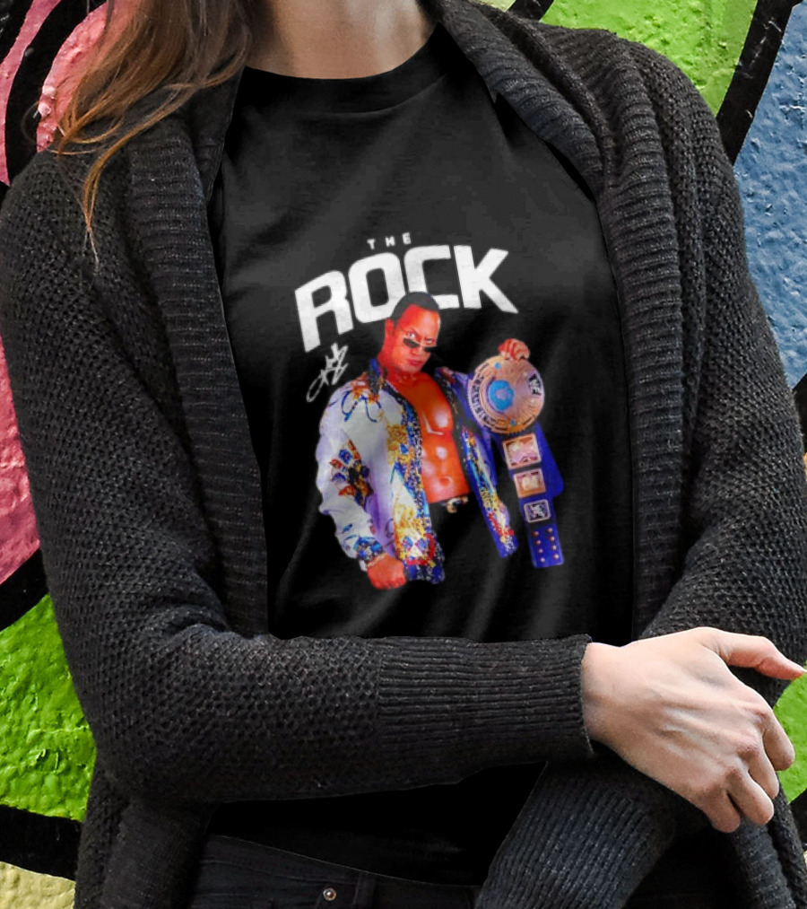 The Rock Wrestlemania Champion Medium Signature Shirt