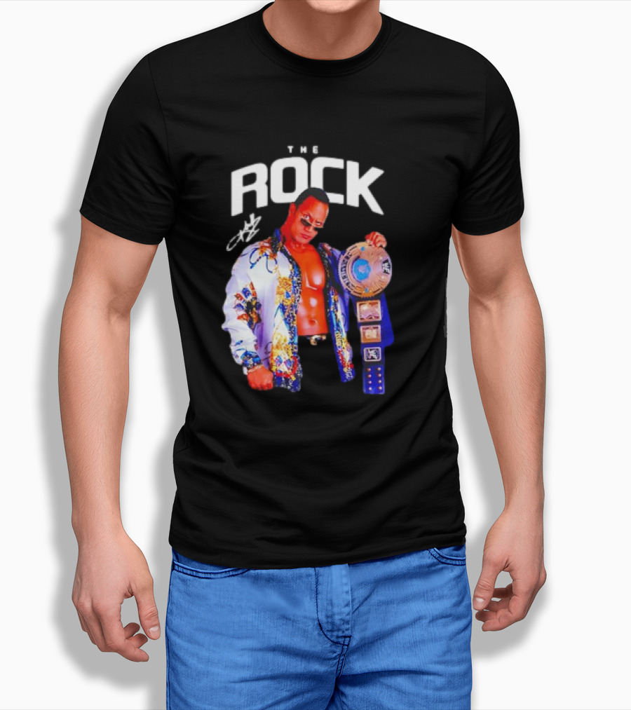 The Rock Wrestlemania Champion Medium Signature Shirt